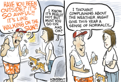 MAYBE IF WE COMPLAIN ABOUT THE WEATHER? by Jeff Koterba