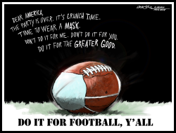 MASK UP FOR FOOTBALL by J.D. Crowe