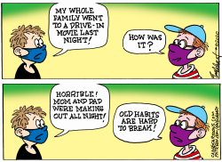 DRIVE-IN MOVIES ARE POPULAR by Bob Englehart