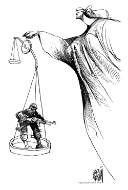JUSTICE ON IRAQ by Angel Boligan