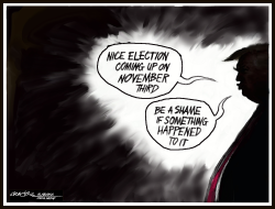 TRUMP THREATENS ELECTION by J.D. Crowe
