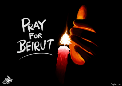 PRAY FOR BEIRUT  by Osama Hajjaj