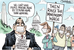 UNEMPLOYMENT WAGES by Joe Heller
