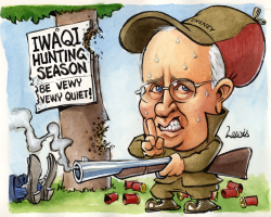 ELMER CHENEY SHOOTS WASCALLY WHITTINGTON by Peter Lewis