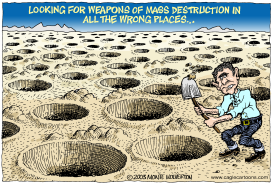  BUSH LOOKING FOR WEAPONS by Monte Wolverton