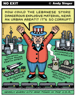 BEIRUT EXPLOSION by Andy Singer
