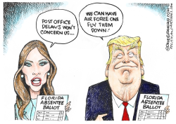 DONALD AND MELANIA ABSENTEE BALLOTS by Dave Granlund