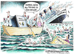WALL ST AND PANDEMIC JOBLESS by Dave Granlund