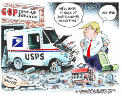 USPS AND GOP TUNE-UP by Dave Granlund