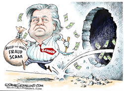 BANNON WALL FRAUD SCAM by Dave Granlund