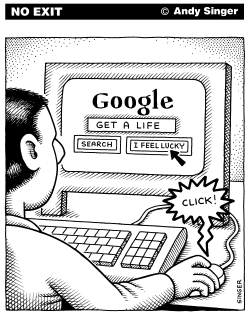 GUY GOOGLES A LIFE by Andy Singer