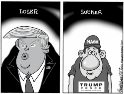 THE REAL LOSER AND SUCKER by Bob Englehart