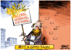 CLIMATE CHANGE IS A BAD SIGN by Dave Whamond