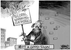 Climate Change is a bad sign by Dave Whamond