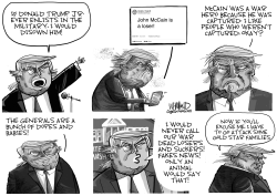 Quotes about military on-brand for Trump by Dave Whamond