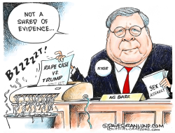 AG BARR DEFENSE FOR TRUMP by Dave Granlund