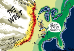REPOST BURNING WEST by Pat Bagley