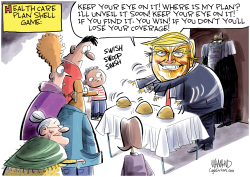 TRUMP'S THREE CUP MONTE by Dave Whamond