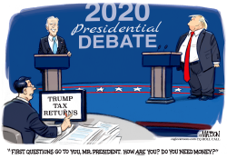 FIRST QUESTIONS AT PRESIDENTIAL DEBATE by R.J. Matson
