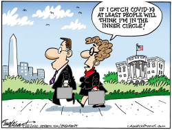 COVID 19 IN THE WHITE HOUSE by Bob Englehart