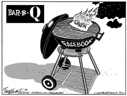 Qanon Banned From Facebook by Bob Englehart