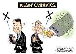LOCAL NC - CUNNINGHAM AND TILLIS KISSING CONTEST by John Cole