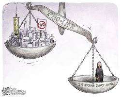 SCALES OF PRO-LIFE by Adam Zyglis