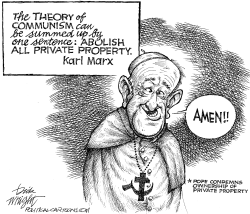 POPE SAYS NOPE ON PRIVATE OWNERSHIP by Dick Wright