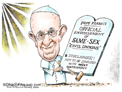POPE AND SAME-SEX CIVIL UNIONS by Dave Granlund