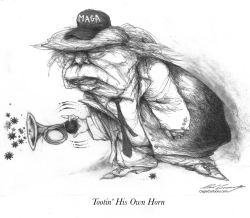 TOOTIN' HIS OWN HORN by Dale Cummings