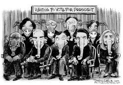 SCOTUS Wait to Vote for President  by Daryl Cagle