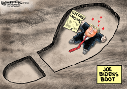 BIDEN'S BOOT by Kevin Siers