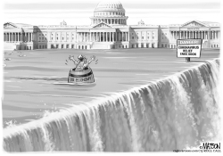 US Economy Goes Over Congress Falls by R.J. Matson