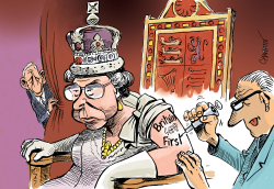 THE QUEEN TO GET COVID VACCINE by Patrick Chappatte
