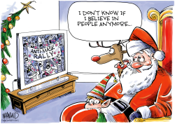 SANTA BELIEVING by Dave Whamond
