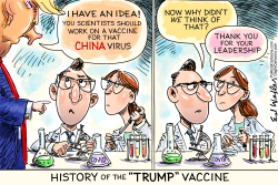 TRUMP WANTS CREDIT FOR VACCINE by Ed Wexler