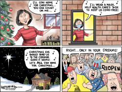 STAYING HOME FOR CHRISTMAS by Kevin Siers