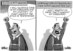 COVID-19 kills more Americans daily than 9/11 toll by Dave Whamond