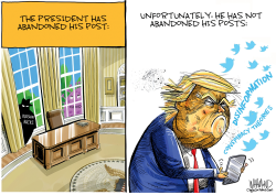 Trump AWOL by Dave Whamond