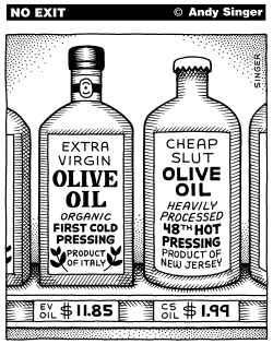 OLIVE OIL TYPES by Andy Singer
