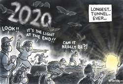 LIGHT AT THE END OF THE 2020 TUNNEL  by Jeff Koterba