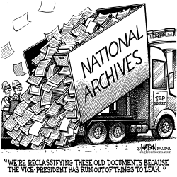 OLD DOCUMENTS ARE RECLASSIFIED SO CHENEY CAN LEAK THEM by RJ Matson