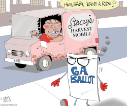 STACEY ABRAMS HARVESTING by Gary McCoy