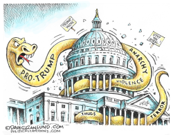 PRO-TRUMP MOB STORMS CAPITOL by Dave Granlund