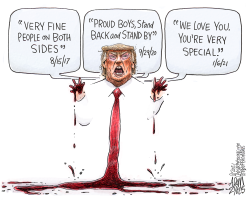 TIED TO VIOLENCE by Adam Zyglis