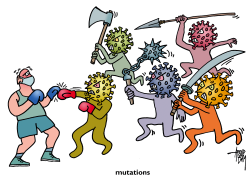 CORONA VIRUS MUTATIONS by Arend van Dam