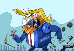 STOPPING TRUMPISM by Emad Hajjaj