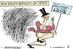 STRIKE AT NEW YORKER by Randall Enos