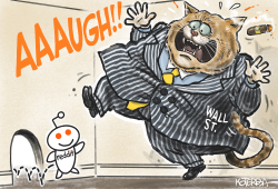 Wall Street and Reddit  by Jeff Koterba