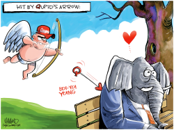 GOP HIT BY QUPID'S ARROW by Dave Whamond